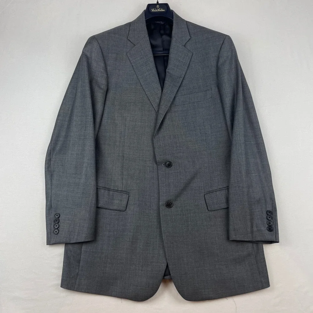 Brooks Brothers 1818 Regent Grey Wool 2 Piece Suit Mens 40 Long 33W 31L